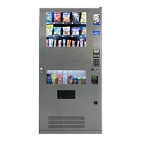 Seaga QUICKBreak 29-Item Ambient / Refrigerated Vending Machine / Combo Merchandiser with Black U-Shaped Graphic